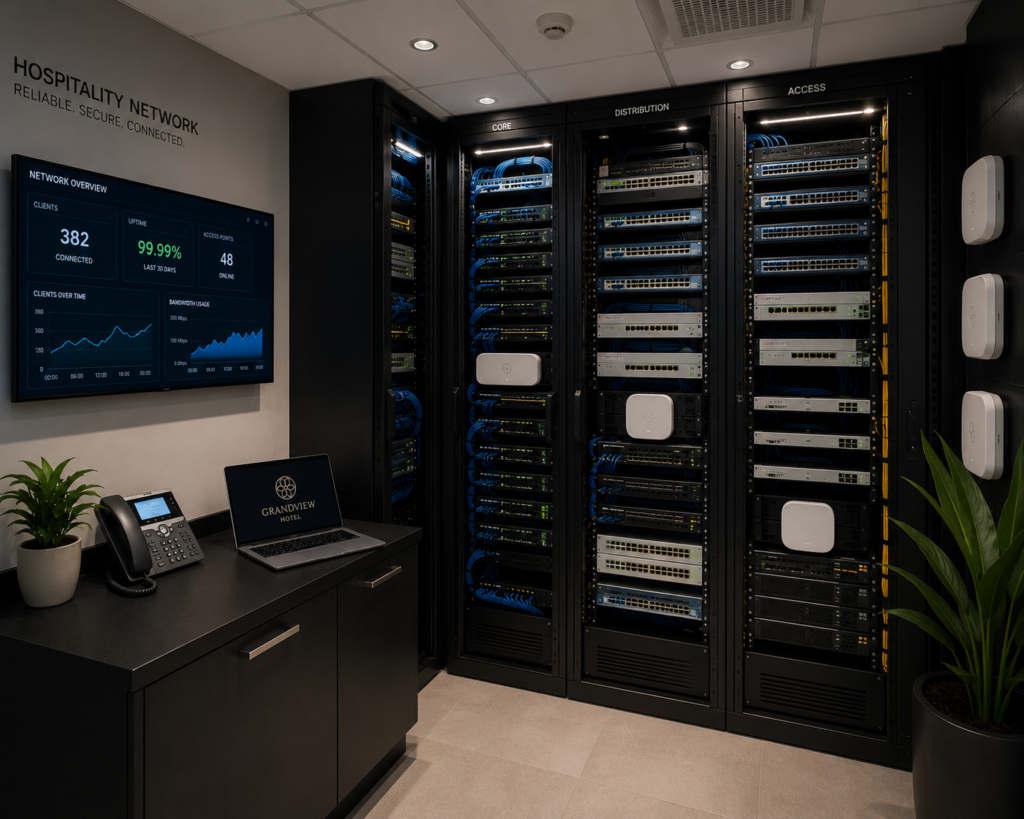 A Modern Hospitality Comms Room