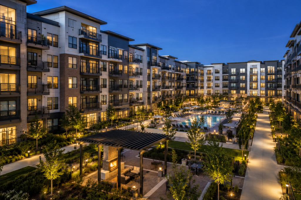 A large apartment complex