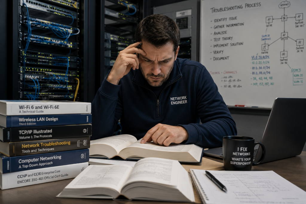 A network engineer trying to find the answer